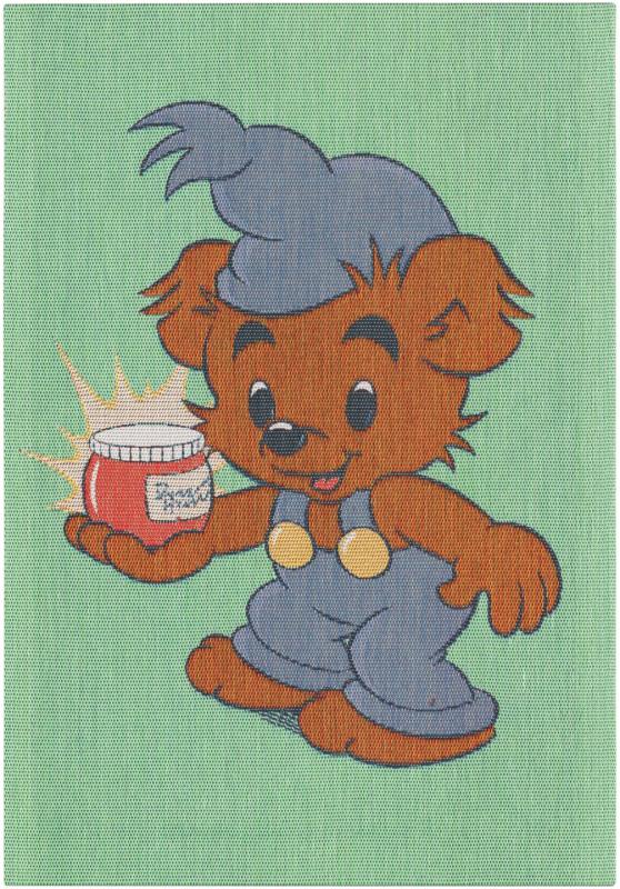 Ekelund Bamse Kökshandduk Blå/Grön 35x50cm at lavanille