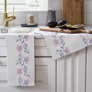 Ekelund Broderi Kökshandduk Ljusblå 35x50cm