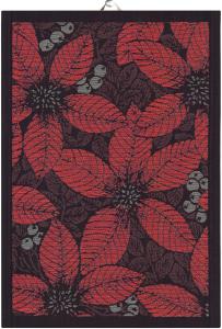 Ekelund Christmas Flower Kökshandduk Svart 35x50cm