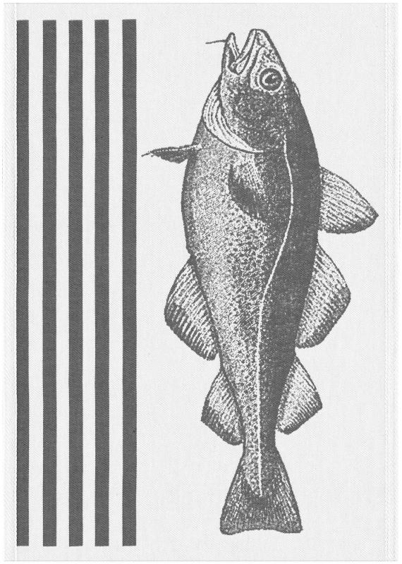 Ekelund Cod Kökshandduk Svart 48x70cm at lavanille