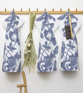 Ekelund Fjäril Kökshandduk Mörkblå 35x50cm