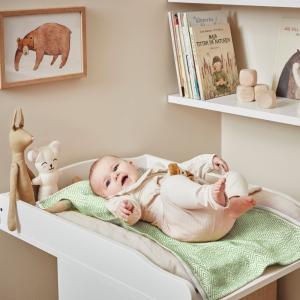 Ekelund Gåsöga Babyfilt Ljusgrön 70x75cm