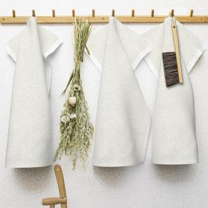 Ekelund Gåsöga Kökshandduk Beige 50x70cm