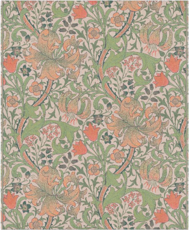 Ekelund Golden Lily Pläd Orange/Grön 140x170cm at lavanille
