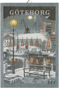 Kökshandduk Grå Ekelund Göteborg Natt 35x50cm