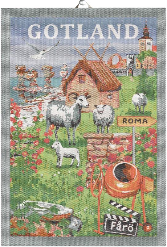 Ekelund Gotlandsidyll Kökshandduk Multi 35x50cm at lavanille