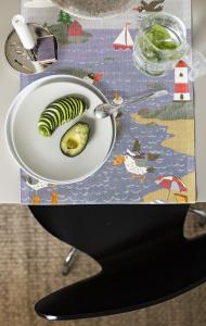 Ekelund Havsfåglar Bordslöpare Blå 35x100cm