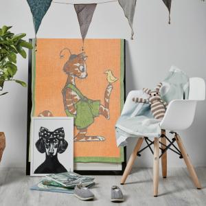 Ekelund Pettson & Findus Babyfilt Hej På Dig Orange 72x105cm