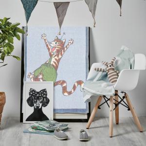 Ekelund Pettson & Findus Babyfilt Hoppar Blå 72x105cm