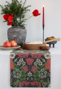 Ekelund Julblommor Bordslöpare Röd 35x120cm