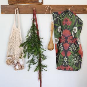 Ekelund Julblommor Kökshandduk Röd 35x50cm