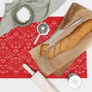 Bordstablett Röd Ekelund Julhjärtan 35x48cm