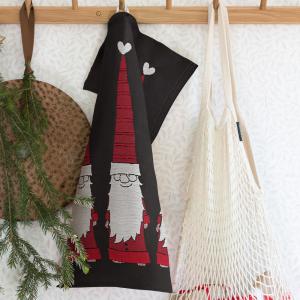 Ekelund Långtomtar Kökshandduk Mörkröd 35x50cm