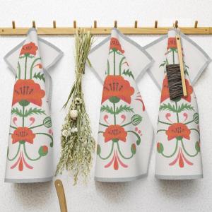 Ekelund Lindas Vallmo Kökshandduk Orange 40x60cm