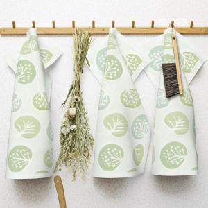 Ekelund Lövskog Kökshandduk Ljusgrön 35x50cm