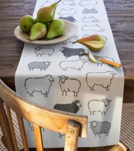 Ekelund Sheepfold Bordslöpare Grå 35x120cm