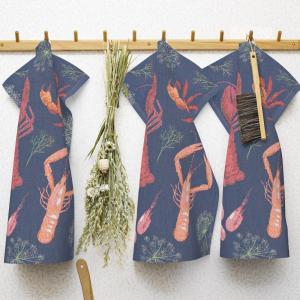 Ekelund Skaldjursfest Kökshandduk Multi 40x60cm