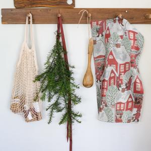 Ekelund Tomtebyn Kökshandduk Röd 35x50cm