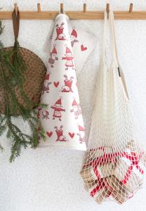 Ekelund Tomtedans Kökshandduk Röd 35x50cm