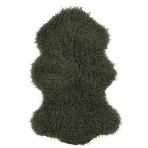 Fäll Fuskpäls Grön Fondaco Curly 50x90cm