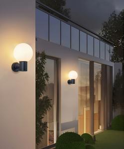 Fasadbelysning Aneta Lighting Saltvik Svart/Vit 28cm