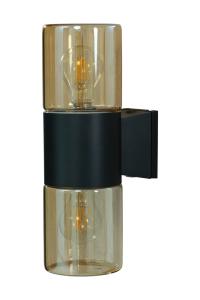 Fasadbelysning Vägglampa Svart/Amber Aneta Lighting Lysekil
