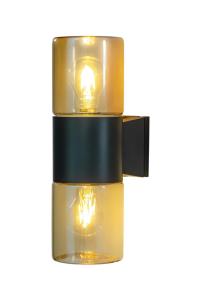 Fasadbelysning Vägglampa Svart/Amber Aneta Lighting Lysekil