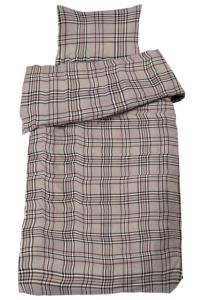 Påslakanset Flanell Rutigt Linnebeige Redlunds Cervinia 150x210cm