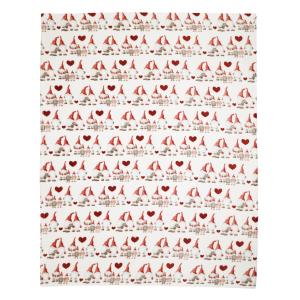 Fleecepläd Redlunds Tomtisar Vit 130x170cm