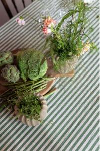 Fondaco Bordsduk Randig Grön Svea 140x300cm