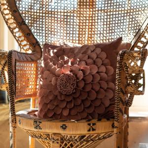 Kuddfodral Sammet Cilla Marsala 47x47cm Fondaco