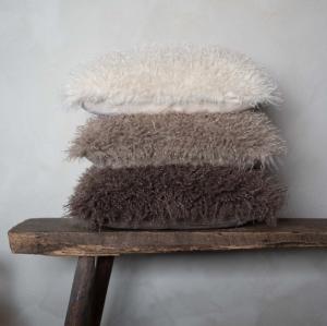 Kuddfodral Fuskpäls Curly Brun 48x48cm Fondaco