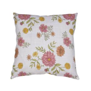 Kuddfodral Blommigt Rosa 48x48cm Fondaco Dahlia