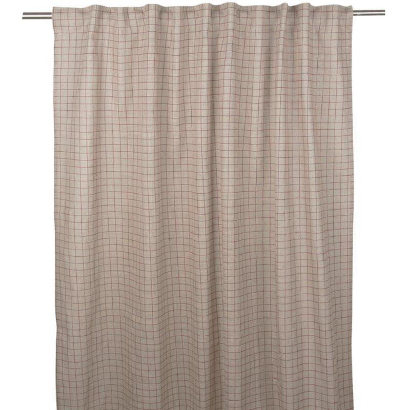 Gardin Lin/Röd Fondaco 2-Pack Dora 135x245cm at lavanille