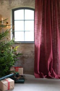 Gardin Röd/Lin Fondaco 2-Pack Dora 135x245cm