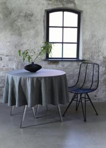 Rund Duk Eden Grå Ø180cm Fondaco