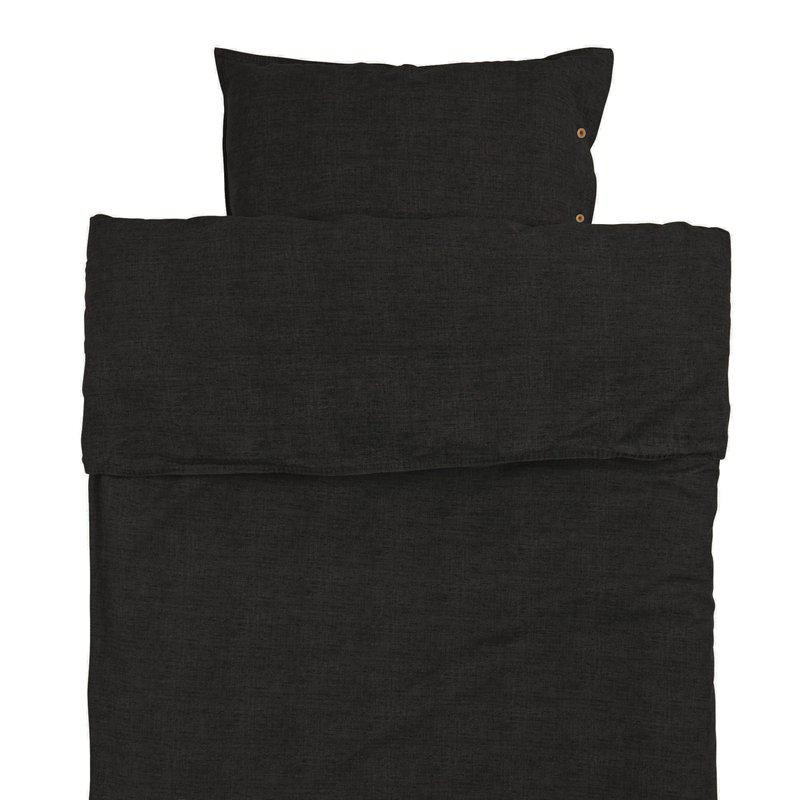Påslakan Dubbeltäcke Svart Fondaco Eden 220x210cm at lavanille