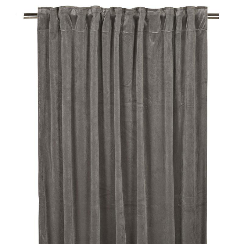 Sammetsgardin Grå Fondaco 2-Pack Esther 135x250cm at lavanille