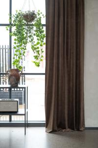 Öljettgardin Sammet Esther Brun 2-Pack 135x250cm Fondaco