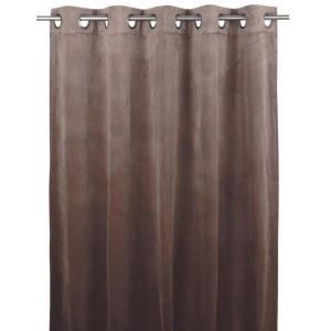 Fondaco Esther Öljettgardin Sammet Brun 2-Pack 135x250cm