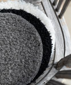 Sittdyna Fårskinn Rund Ludde Grå 40cm Fondaco