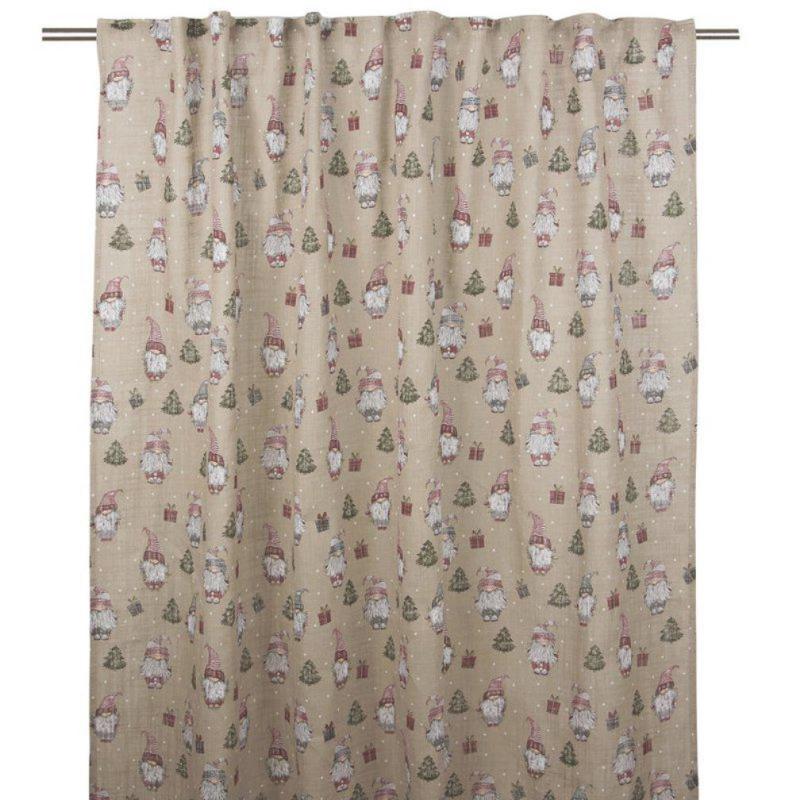 Gardin Röd/Beige Fondaco 2-Pack Nils 135x245cm at lavanille