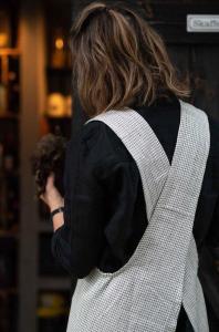 Förkläde Dam Vit/Grå Fondaco Rasmus