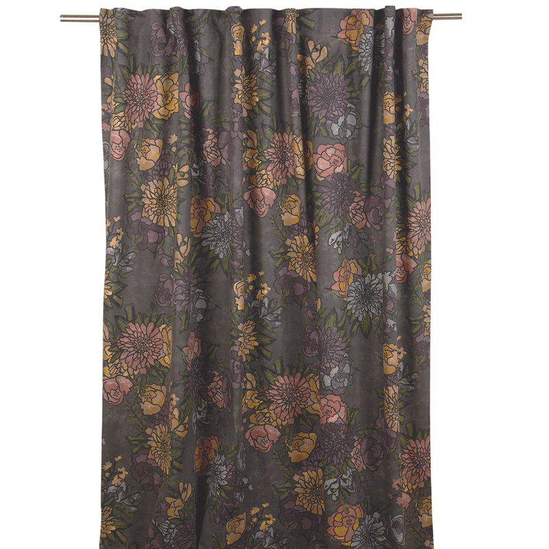 Gardin Fondaco Selena Blommig Grå 145x245cm 2-pack at lavanille