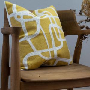 Fondaco Street Kuddfodral Gul 48x48cm