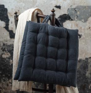 Stolsdyna Vide Svart 38x38cm Fondaco