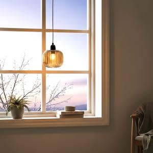 Fönsterlampa Elin Glas Brun/Svart 20cm Aneta Lighting