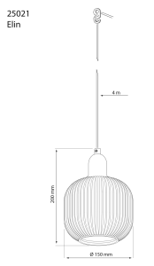 Fönsterlampa Elin Glas Vit/Svart 20cm Aneta Lighting