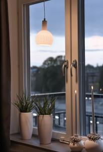 Fönsterlampa Glas Lapponia Vit/Trä 15cm Aneta Lighting