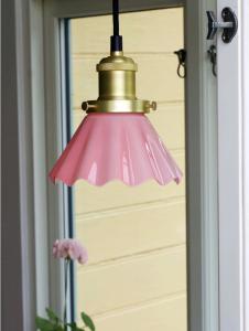 Fönsterlampa August Veckad Rosa 15cm PR Home